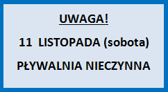 11 lisopada pływalnia nieczynna